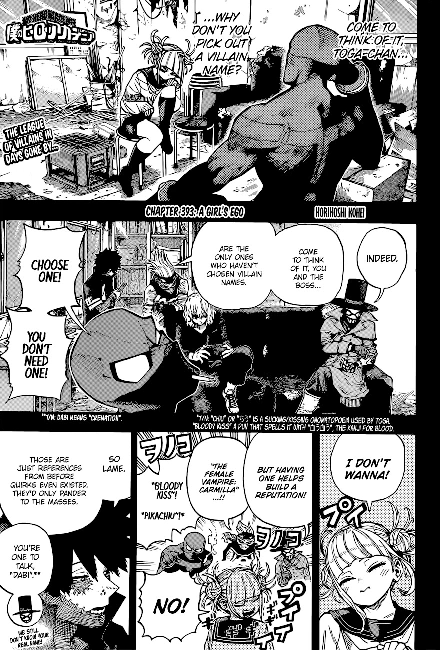 My Hero AcademiaMy Hero Academia, Chapter 393 image 01