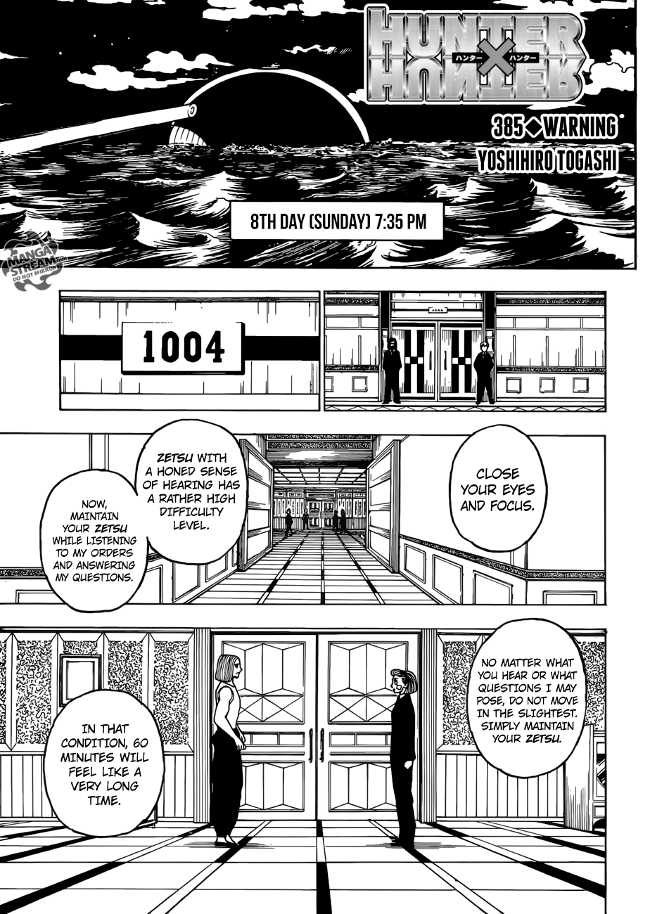 Hunter x Hunter, Chapter 385 image 01