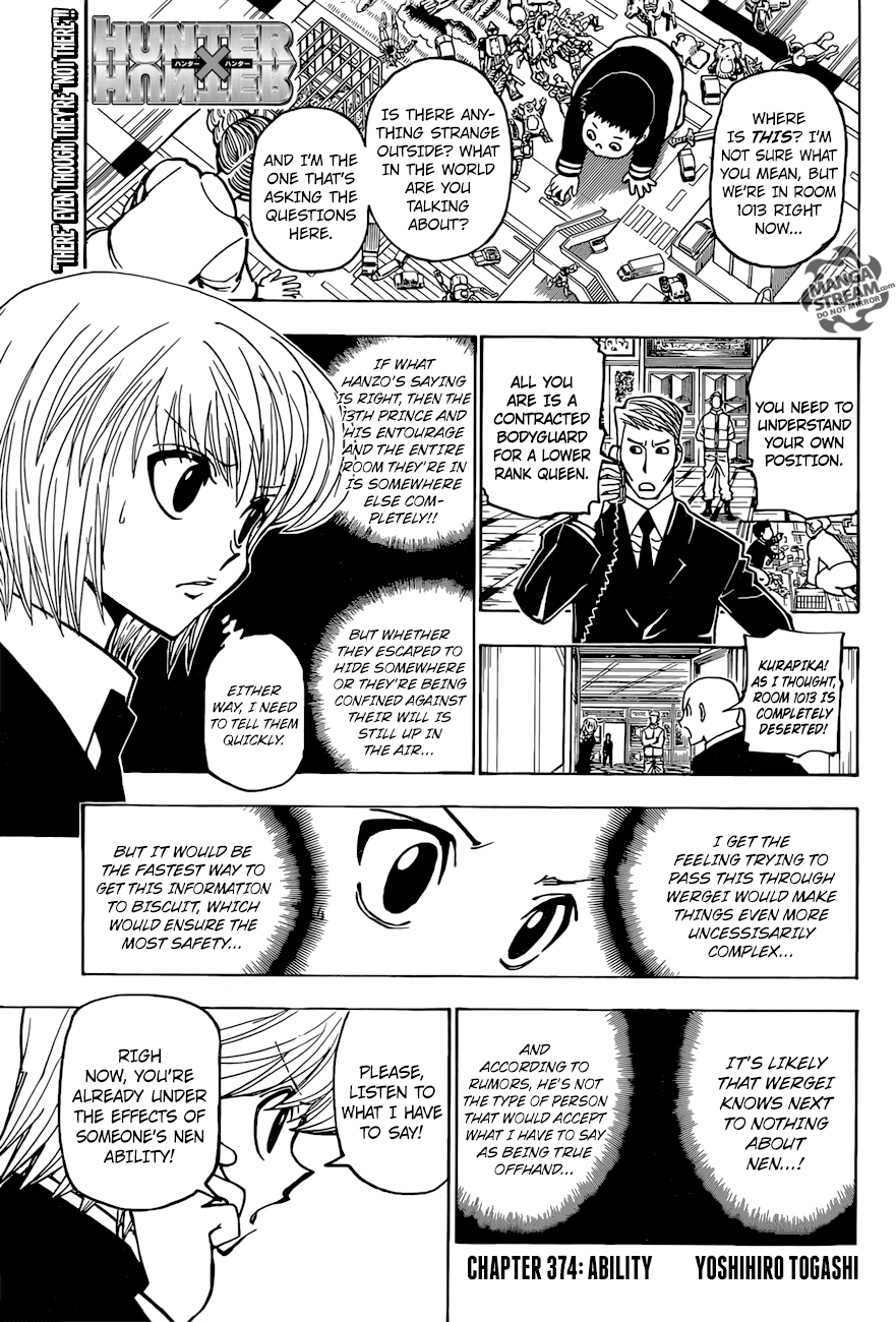 Hunter x Hunter, Chapter 374 image 01