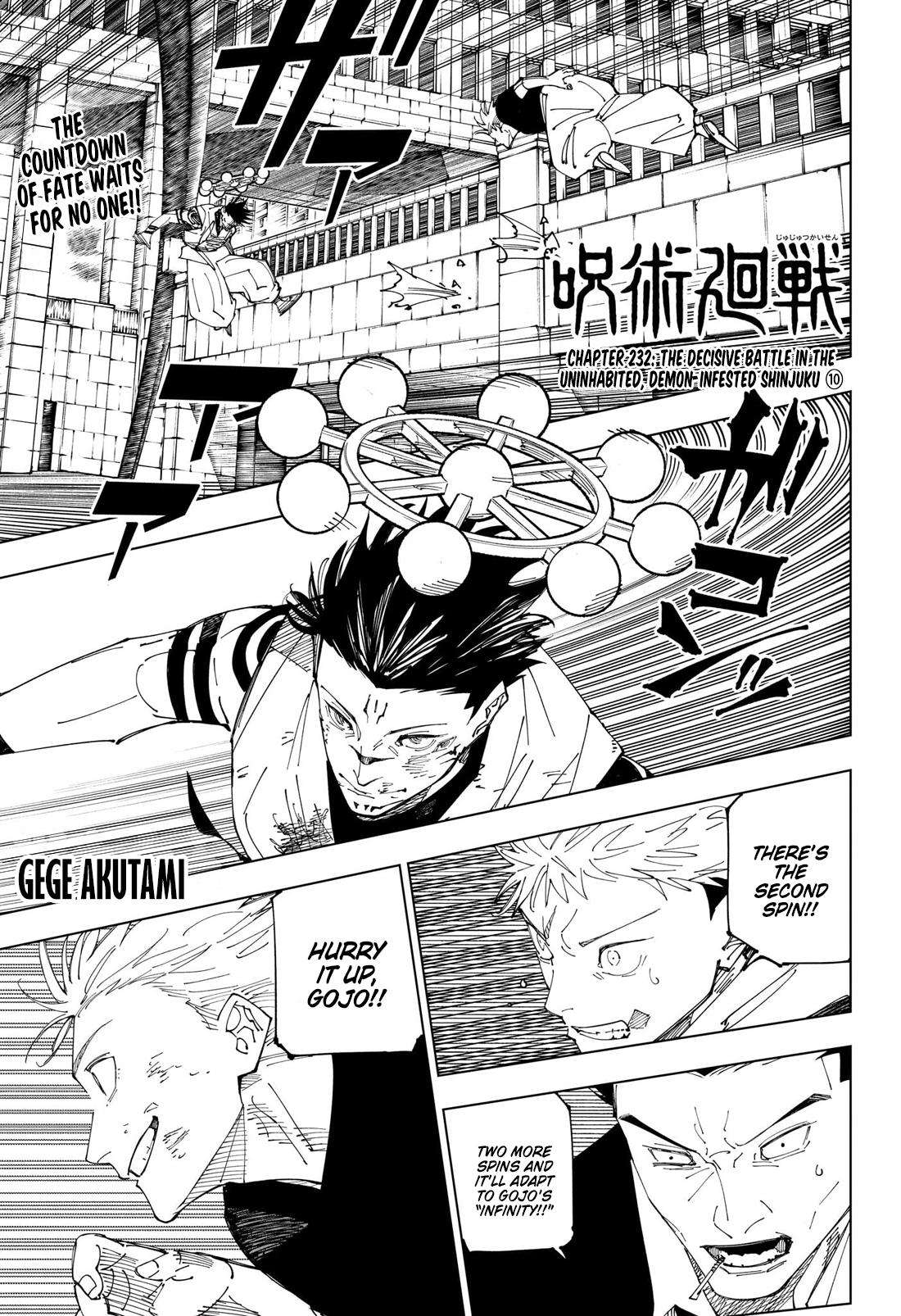 Jujutsu Kaisen, Chapter 232 image 01