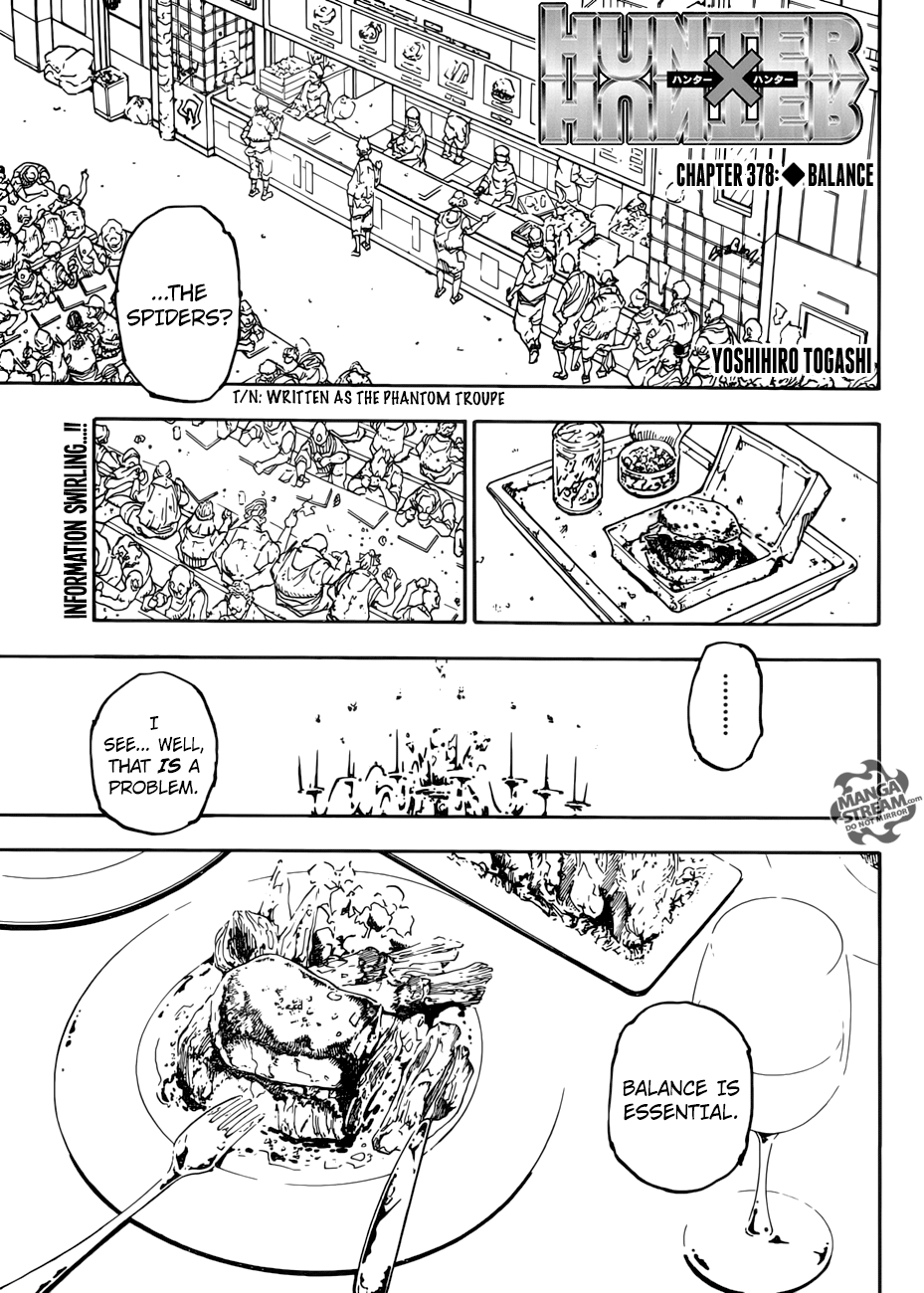 Hunter x Hunter, Chapter 378 image 01