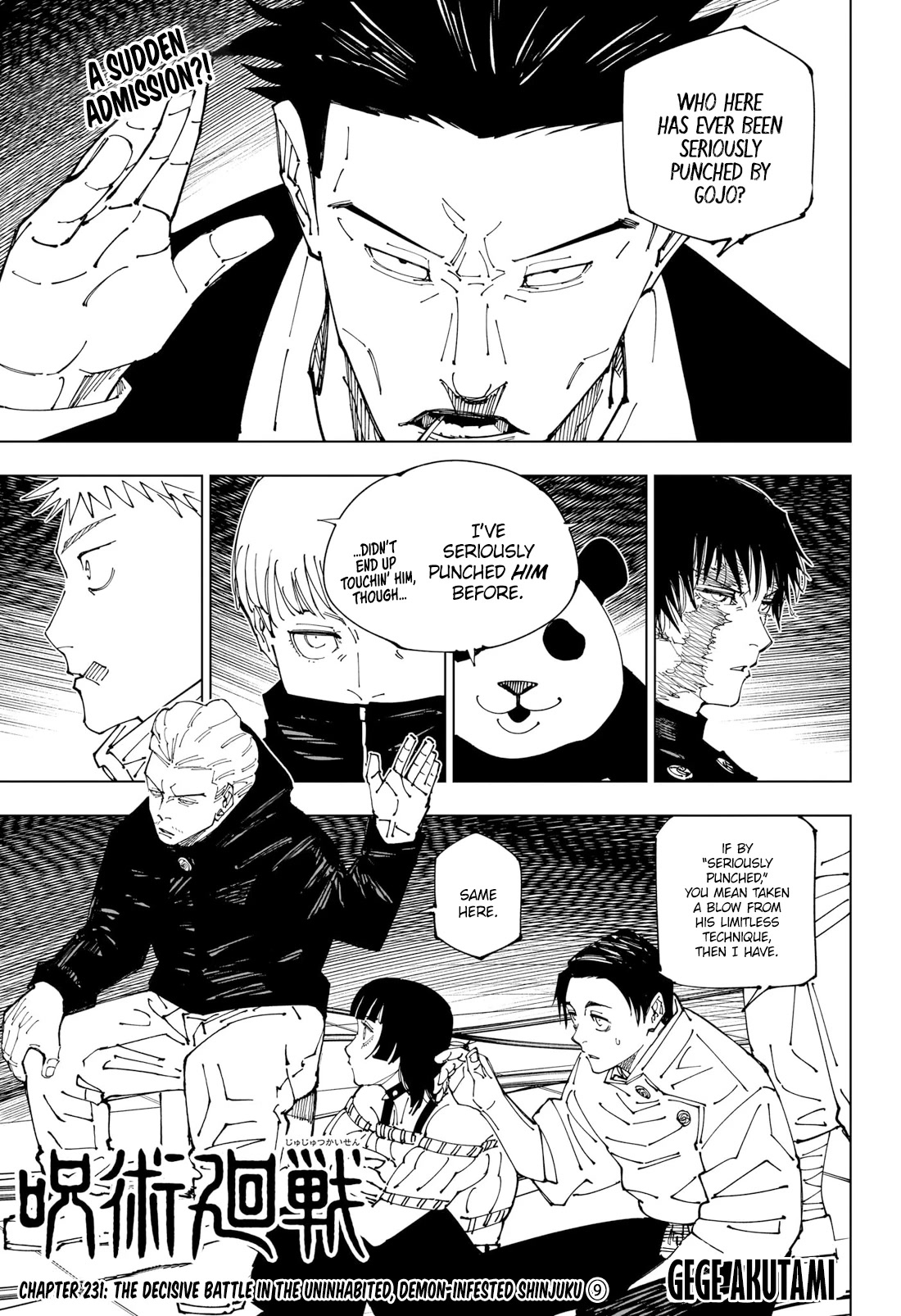 Jujutsu Kaisen, Chapter 231 image 01