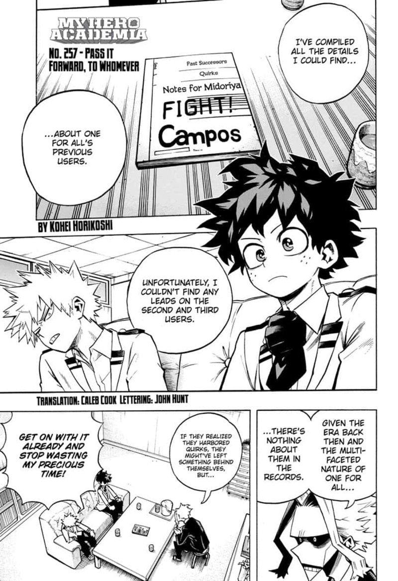 My Hero AcademiaMy Hero Academia, Chapter 257 image 01