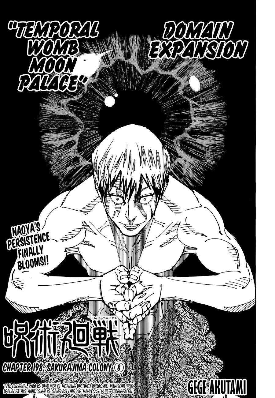 Jujutsu Kaisen, Chapter 198 image 01