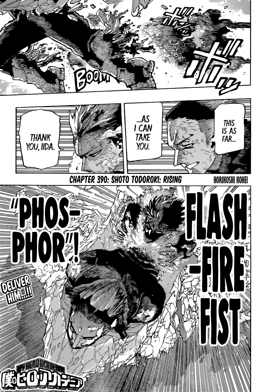 My Hero AcademiaMy Hero Academia, Chapter 390 image 01